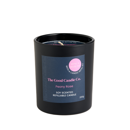 The Good Candle Co. Soy Candle Refill Kit | 200g | Peony Rose