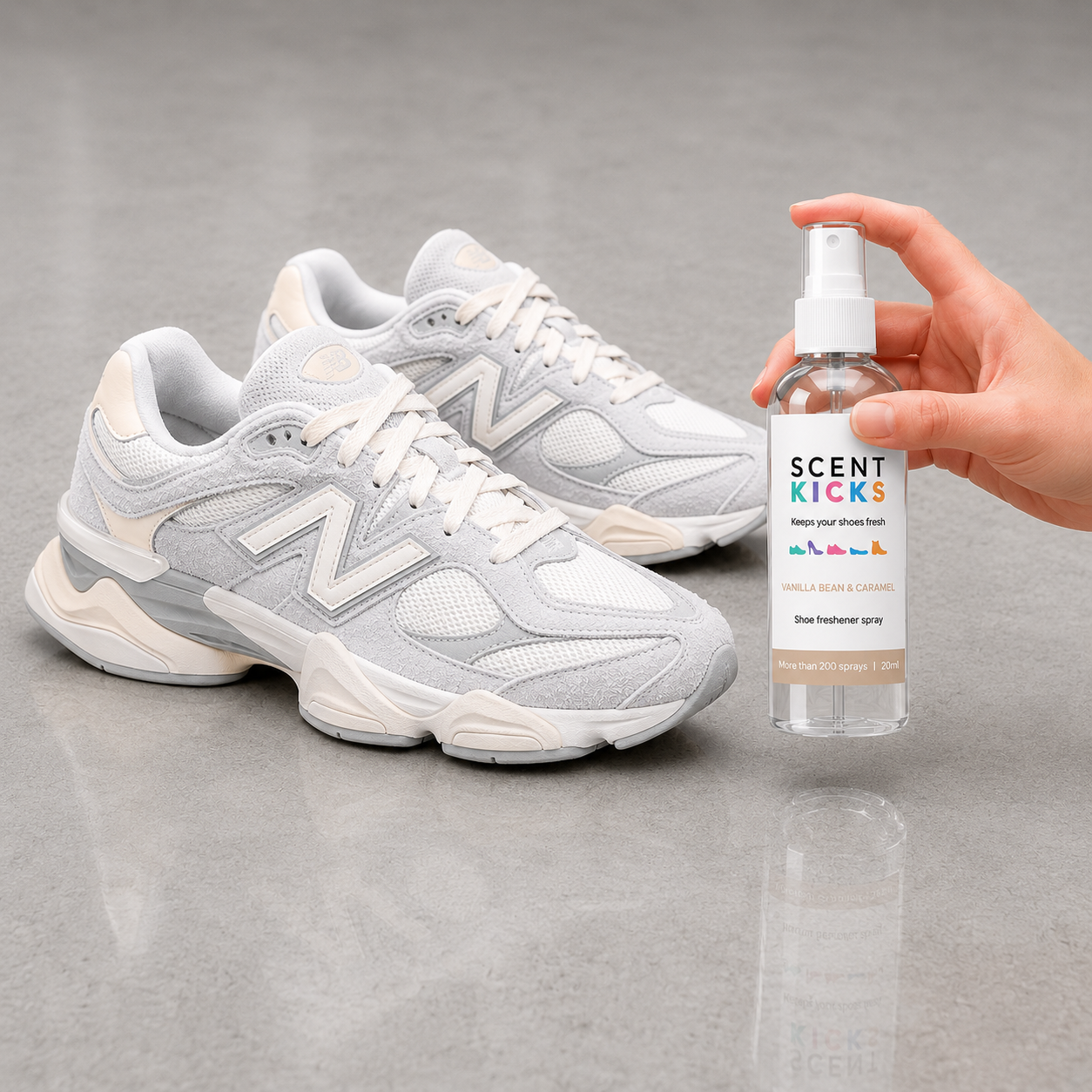 Scent Kicks™ Shoe Fragrance Spray 60ml | Vanilla & Caramel | Australian Made
